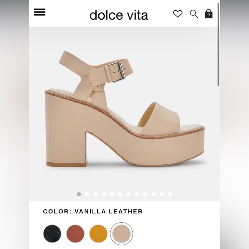 Dolce Vita Elly Platform Sandal in Vanilla *New in Box*